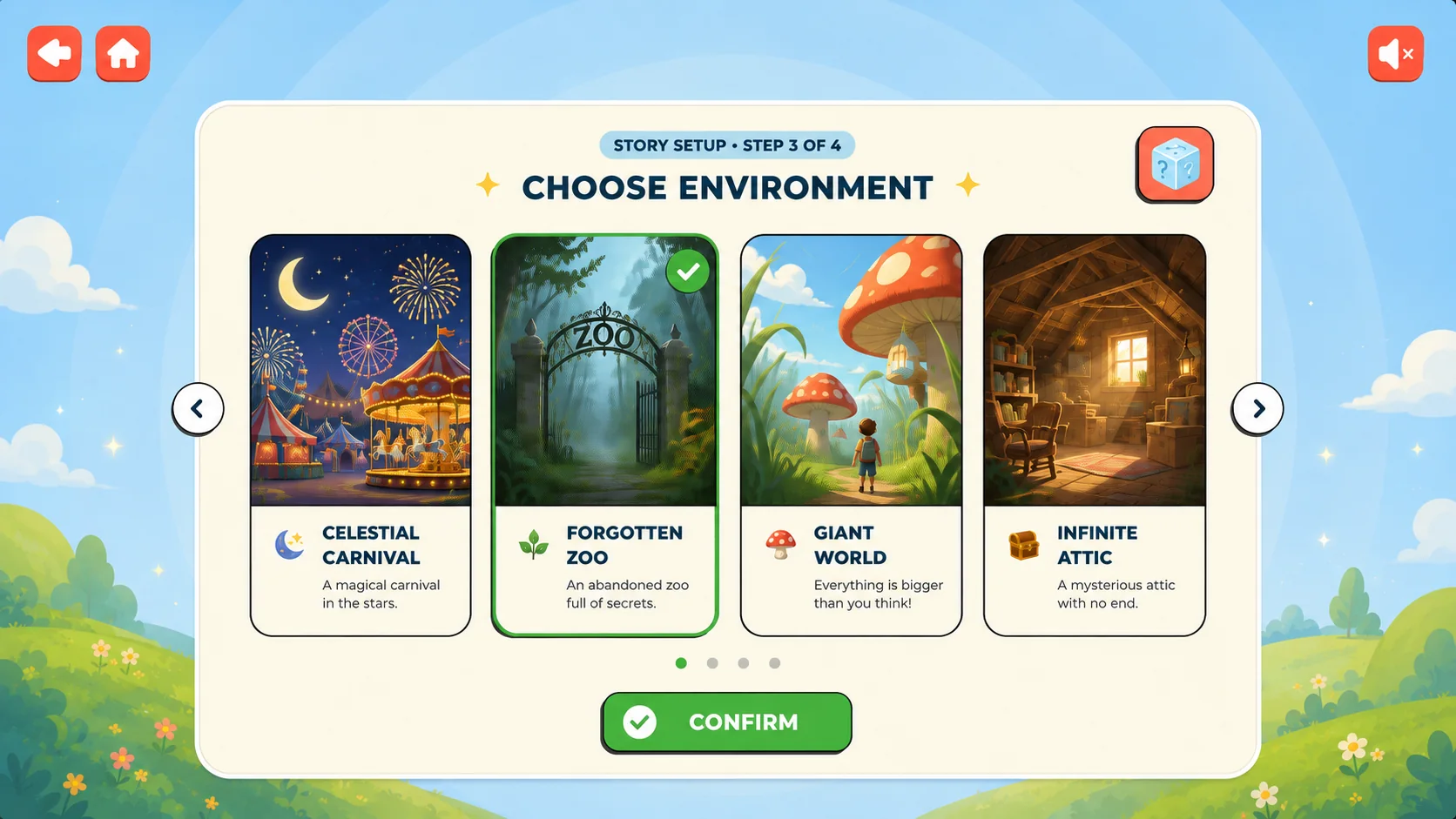 The real Litsee environment selection screen
